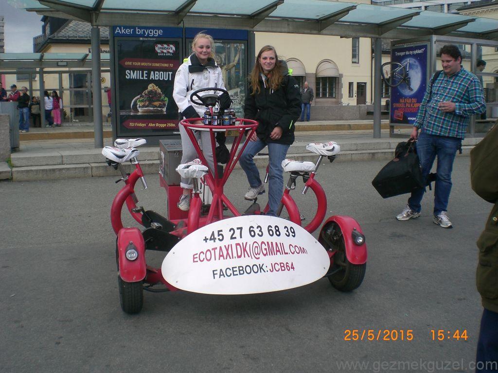 Aker Brygge'de bisiklet, Oslo Gezilecek Yerler, Baltık Başkentleri Gezisi