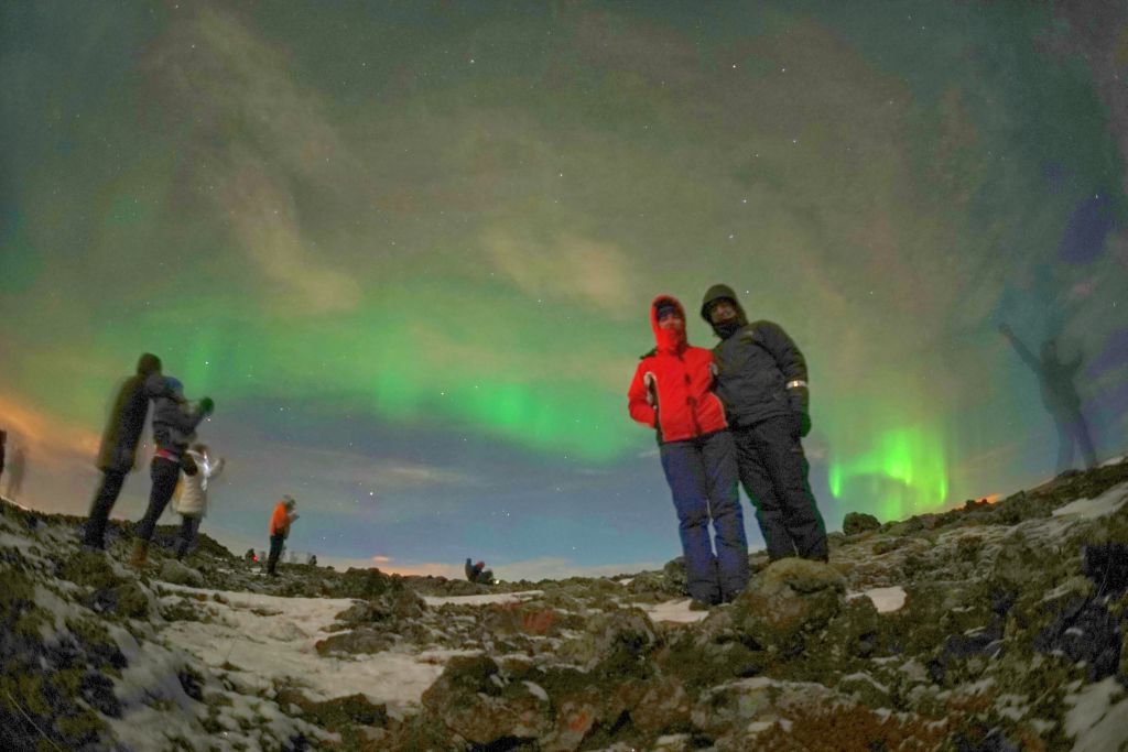 İzlanda'da kuzey ışıklarında