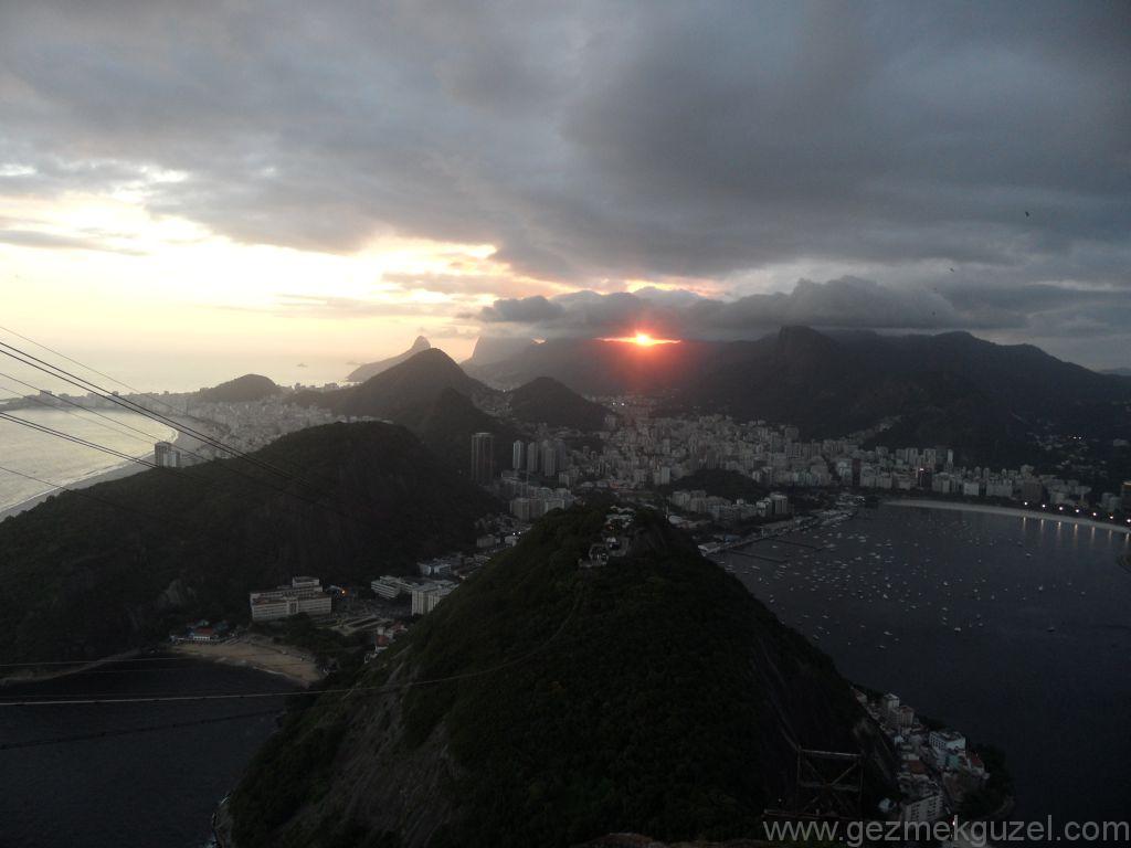 Sugar Loaf'ta Güneş Batışı Kızıllığı, Rio Gezisi, Brezilya Gezisi Notları