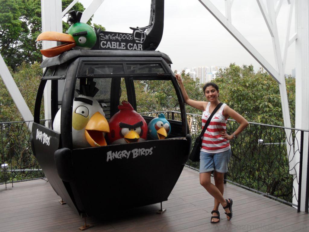 Yeniden Uzakdoğu, Singapur Gezilecek Yerler, Sentosa Adası Teleferiğinde Angry Birds